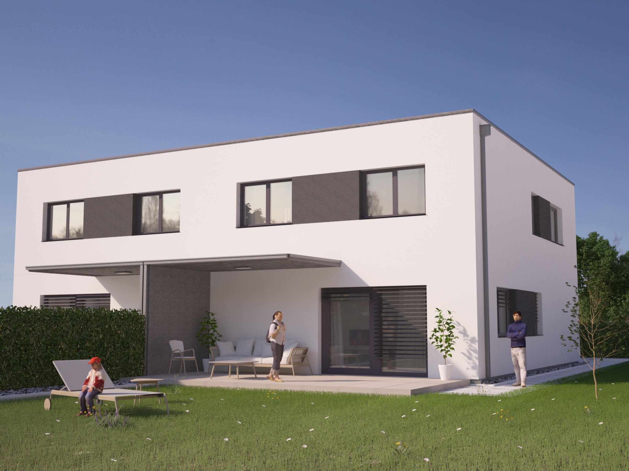 Neubau-Doppelhaushälfte in Massivbauweise, zentrale Lage, KfW 55 Standard (TOP2) – IGW ...